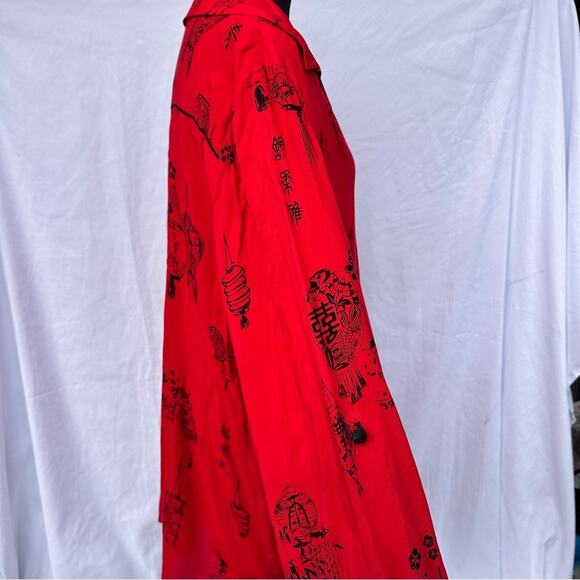 Soft Surroundings Tunic Shirt Pagoda Asian Kimono Sz Large L French Knit Buttons - Picture 3 of 10